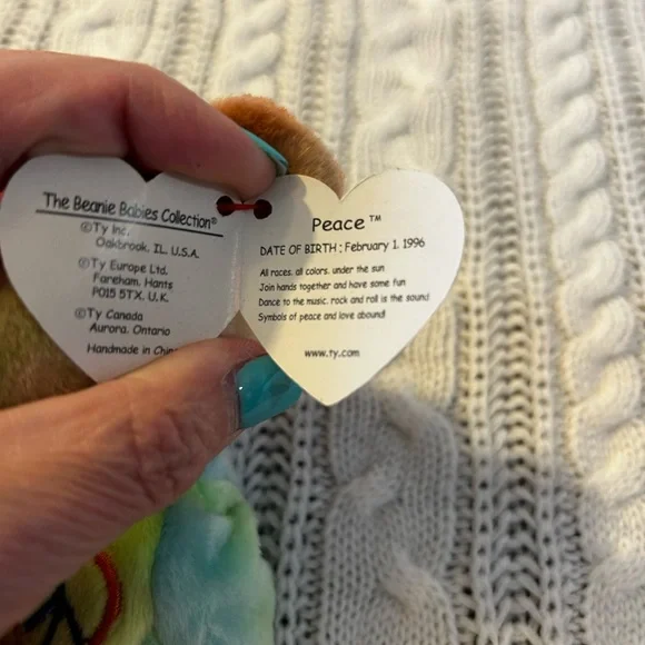Ty- Peace and Garcia Beanie Baby - Picture 3 of 3